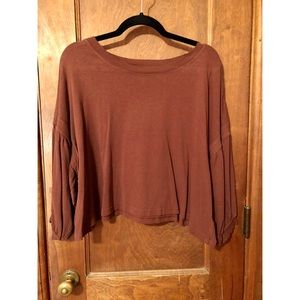 Free People Balloon Sleeve Top